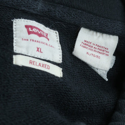 Levi's Men's Black XL Relaxed Pullover Hoodie with Logo