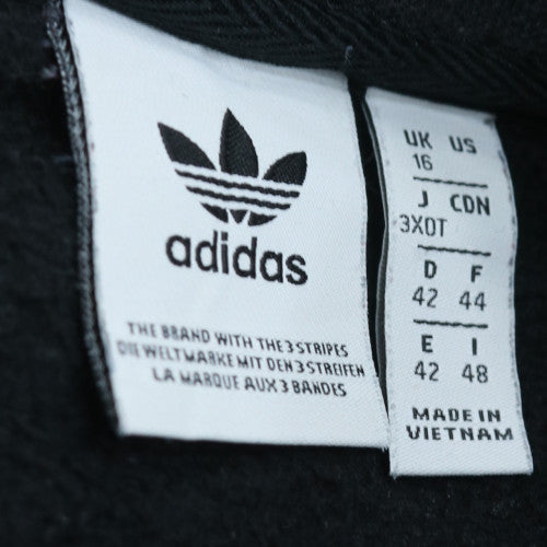 Adidas Women Black Size 16 Pullover Sweatshirt Cotton Blend