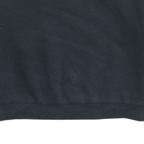 Adidas Women Black Size 16 Pullover Sweatshirt Cotton Blend