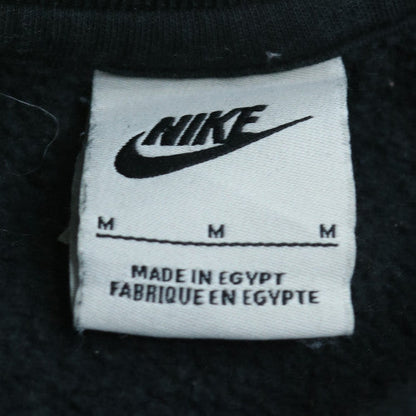 Nike Womens Black Blue Logo Crew Neck Pullover Sweatshirt M