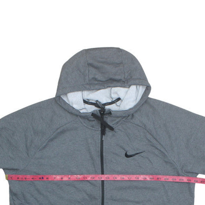 Nike Men's Grey Dri-Fit Full Zip Hoodie 2XL Sportswear