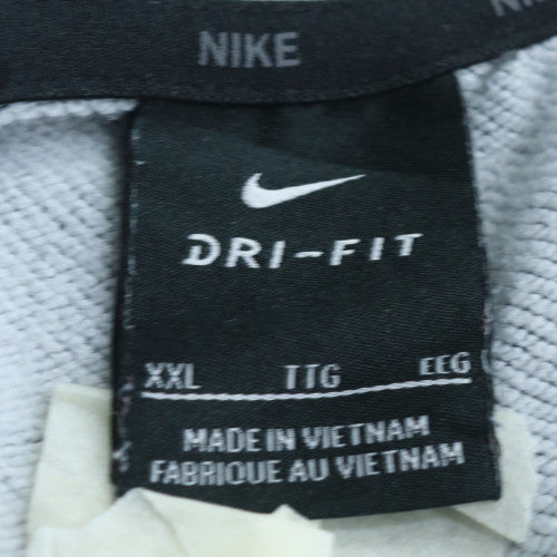 Nike Men's Grey Dri-Fit Full Zip Hoodie 2XL Sportswear