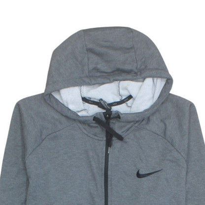 Nike Men's Grey Dri-Fit Full Zip Hoodie 2XL Sportswear