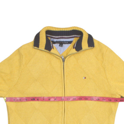 Tommy Hilfiger Men's Yellow Full Zip Cotton Jumper Size M