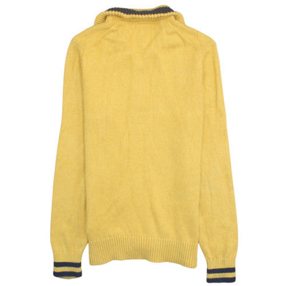 Tommy Hilfiger Men's Yellow Full Zip Cotton Jumper Size M