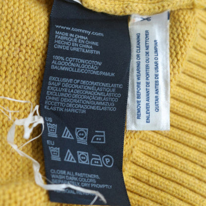 Tommy Hilfiger Men's Yellow Full Zip Cotton Jumper Size M