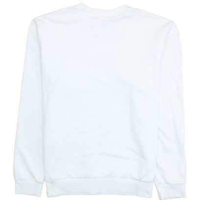 Lacoste Men's White Classic Fit Graphic Crocodile Sweatshirt L