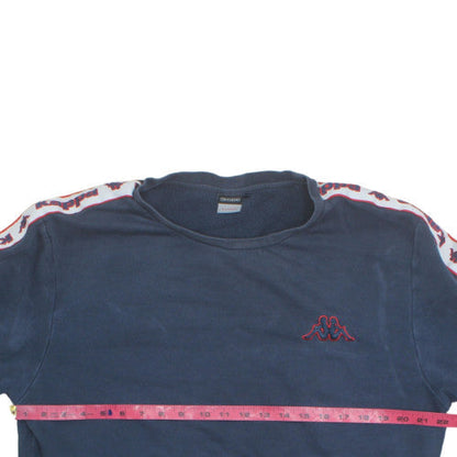 Kappa Men's Blue XL Pullover Sweatshirt Sports Logo Crew Neck