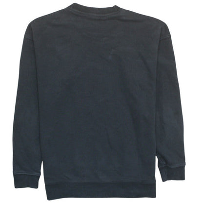 Adidas Womens Black Crew Neck Logo Sweatshirt UK 12