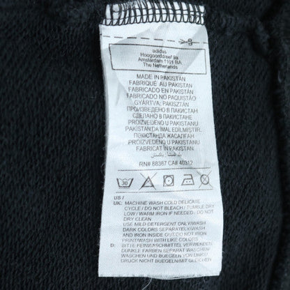 Adidas Womens Black Crew Neck Logo Sweatshirt UK 12