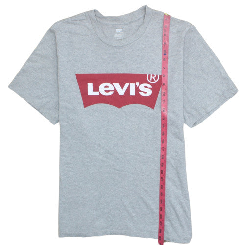 Levi's Men's Grey Logo Graphic Short Sleeve T-Shirt XL Regular Fit