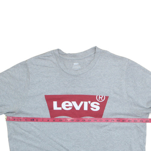 Levi's Men's Grey Logo Graphic Short Sleeve T-Shirt XL Regular Fit