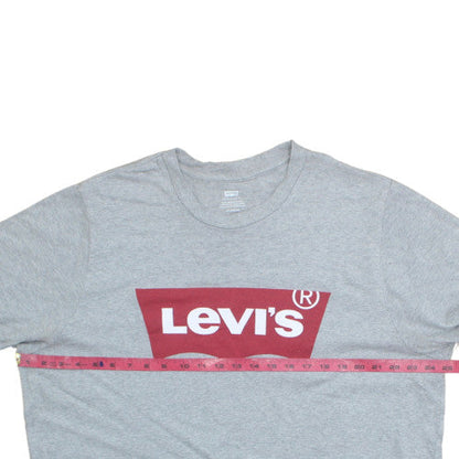Levi's Men's Grey Logo Graphic Short Sleeve T-Shirt XL Regular Fit