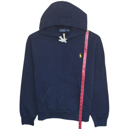 Ralph Lauren Men's Blue Pullover Hoodie M Embroidered Logo