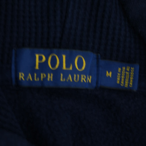 Ralph Lauren Men's Blue Pullover Hoodie M Embroidered Logo