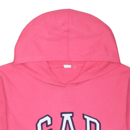 GAP Women Pink Pullover Hoodie XL Cotton Blend Logo Casual