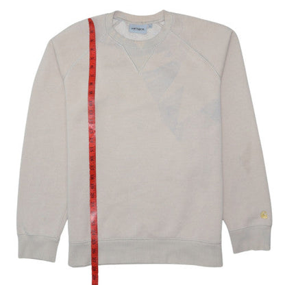 Carhartt Men's Beige Crew Neck Pullover Sweatshirt L