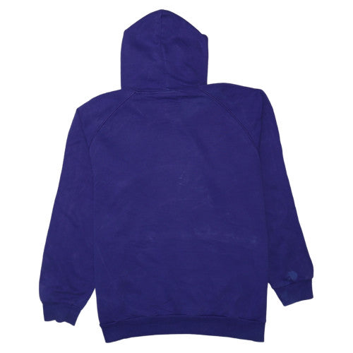 Adidas Mens Blue 2XL Pullover Hoodie with Logo and Stripes