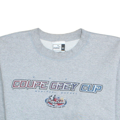 Puma Men's Grey Coupe Grey Cup Montreal 2001 XL Sweatshirt