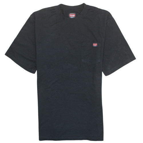 Wrangler Workwear Men's Black XLT Crew Neck Cotton T-Shirt
