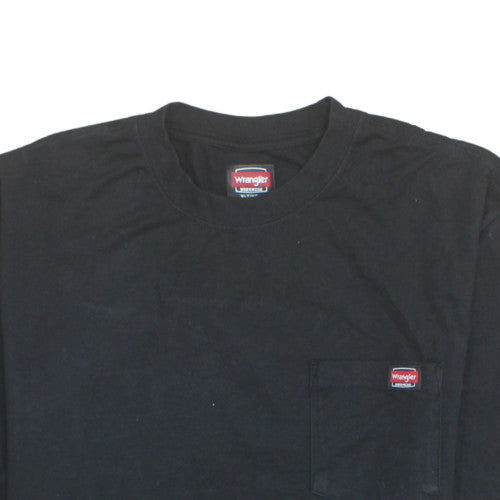 Wrangler Workwear Men's Black XLT Crew Neck Cotton T-Shirt