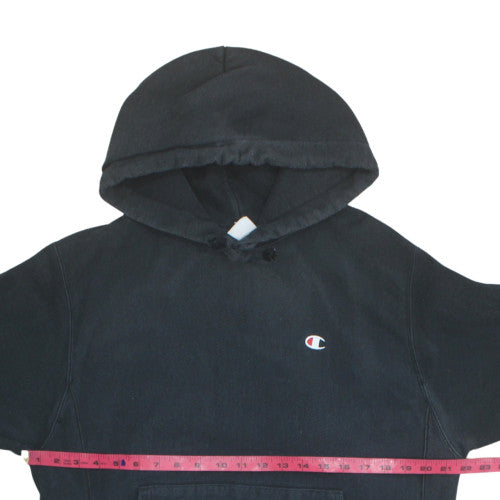Champion Mens Black Medium Pullover Hoodie Classic Fit