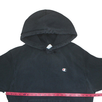 Champion Mens Black Medium Pullover Hoodie Classic Fit