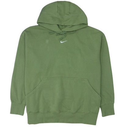 Nike Women Green Pullover Hoodie 2XL Hooded Sweatshirt Cotton Blend