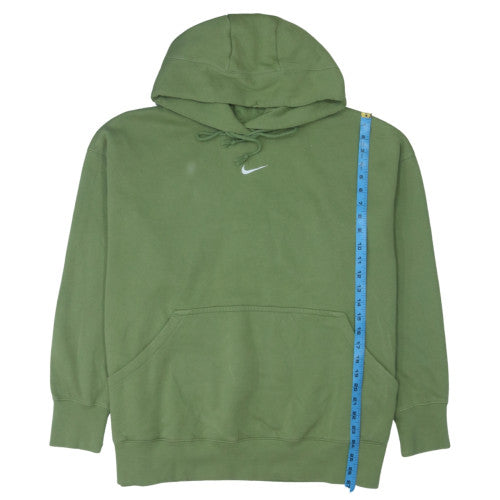 Nike Women Green Pullover Hoodie 2XL Hooded Sweatshirt Cotton Blend