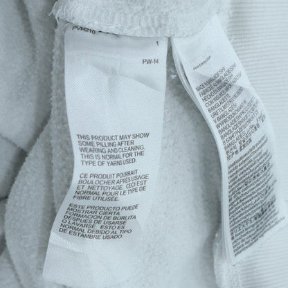 Tommy Jeans Men's White Pullover Hoodie M Logo Fleece Sweatshirt