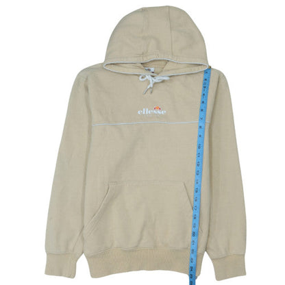 Ellesse Men's Beige Hoodie Medium Pullover Cotton Blend Hooded Sweatshirt