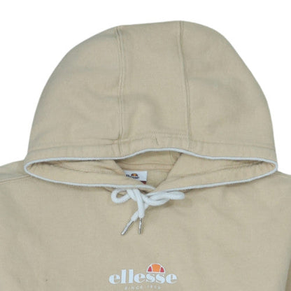 Ellesse Men's Beige Hoodie Medium Pullover Cotton Blend Hooded Sweatshirt