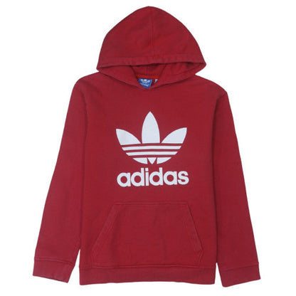 Adidas Men's Red Pullover Hoodie Size L Regular Fit Sportswear