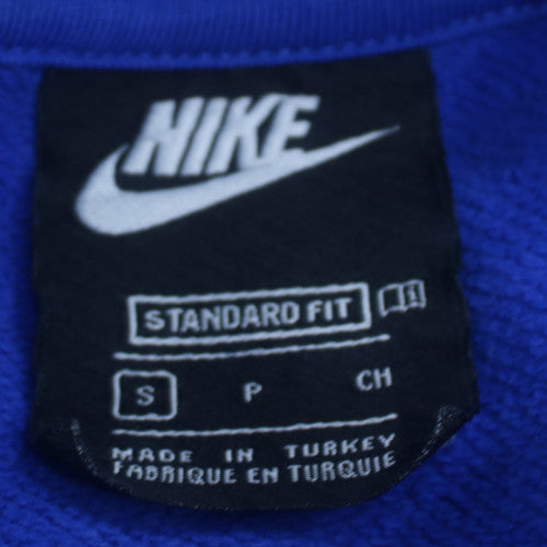Nike Womens Blue Pullover Hoodie Small Standard Fit Cotton Blend