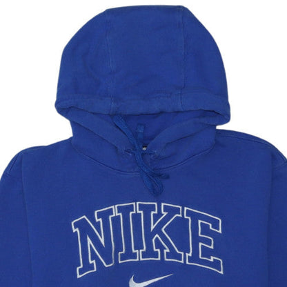 Nike Womens Blue Pullover Hoodie Small Standard Fit Cotton Blend
