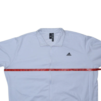 Adidas Men's White 4XL Track Jacket Full Zip Lightweight Activewear