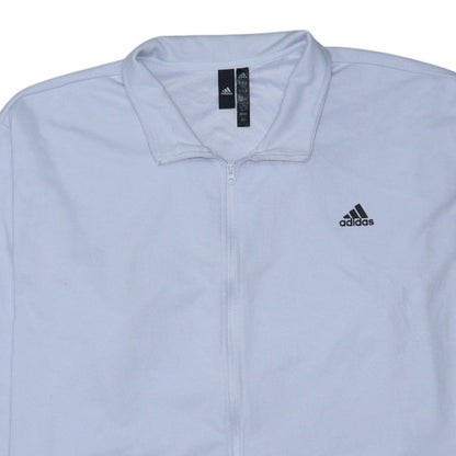 Adidas Men's White 4XL Track Jacket Full Zip Lightweight Activewear