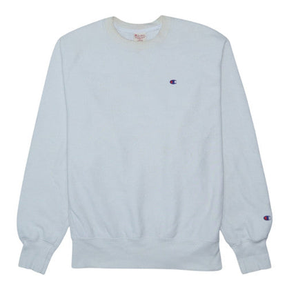 Champion Men's White Reverse Weave Crew Neck Sweatshirt Size L