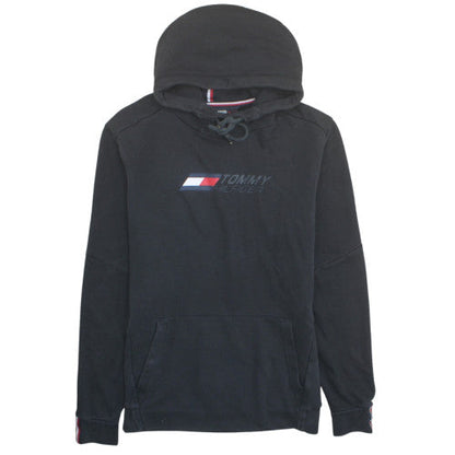 Tommy Hilfiger Men's Black Pullover Hoodie L Classic Logo Sweatshirt