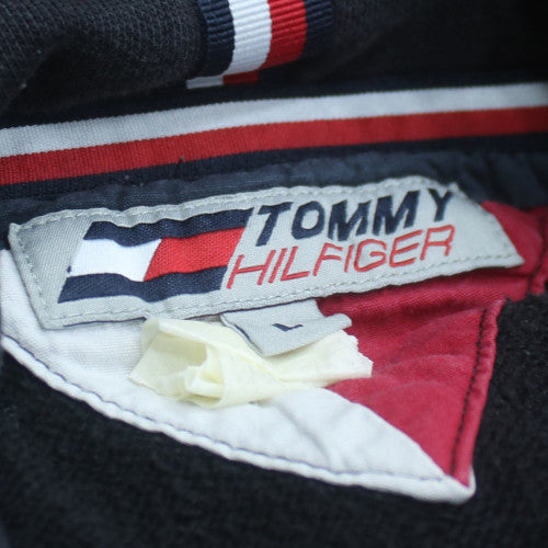 Tommy Hilfiger Men's Black Pullover Hoodie L Classic Logo Sweatshirt
