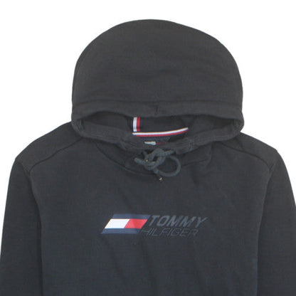 Tommy Hilfiger Men's Black Pullover Hoodie L Classic Logo Sweatshirt