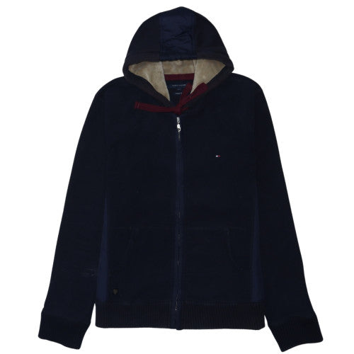 Tommy Hilfiger Men's Blue Full Zip Hoodie 2XL Vintage Fit