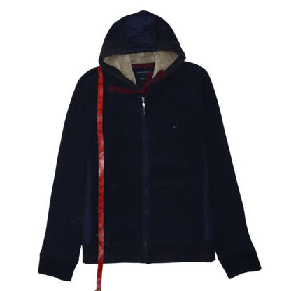 Tommy Hilfiger Men's Blue Full Zip Hoodie 2XL Vintage Fit