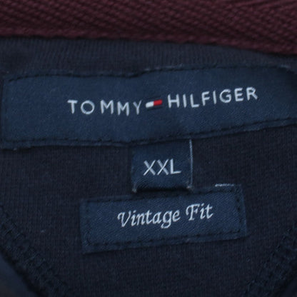 Tommy Hilfiger Men's Blue Full Zip Hoodie 2XL Vintage Fit