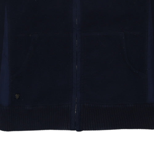 Tommy Hilfiger Men's Blue Full Zip Hoodie 2XL Vintage Fit