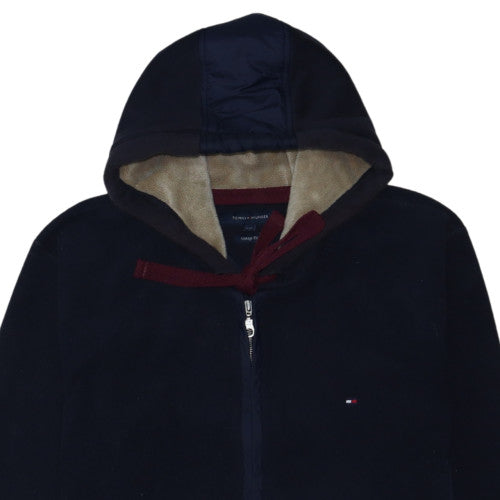 Tommy Hilfiger Men's Blue Full Zip Hoodie 2XL Vintage Fit