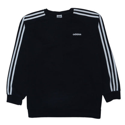 Adidas Women Black Crew Neck Long Sleeve Pullover Sweatshirt XL 20-22