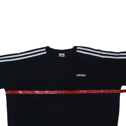 Adidas Women Black Crew Neck Long Sleeve Pullover Sweatshirt XL 20-22