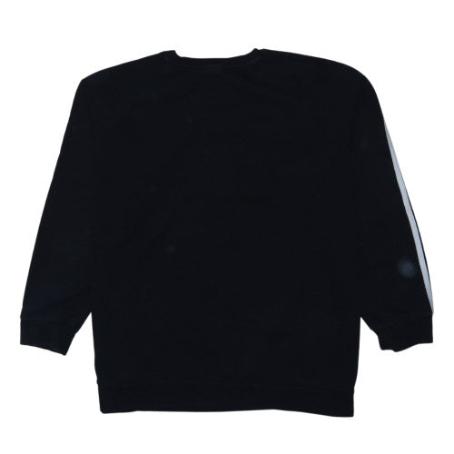 Adidas Women Black Crew Neck Long Sleeve Pullover Sweatshirt XL 20-22