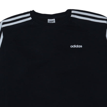 Adidas Women Black Crew Neck Long Sleeve Pullover Sweatshirt XL 20-22